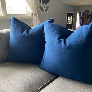 SOLD - no longer available Navy Blue down pillows
